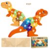 Wooden Dinosaur Puzzles Set for Kids